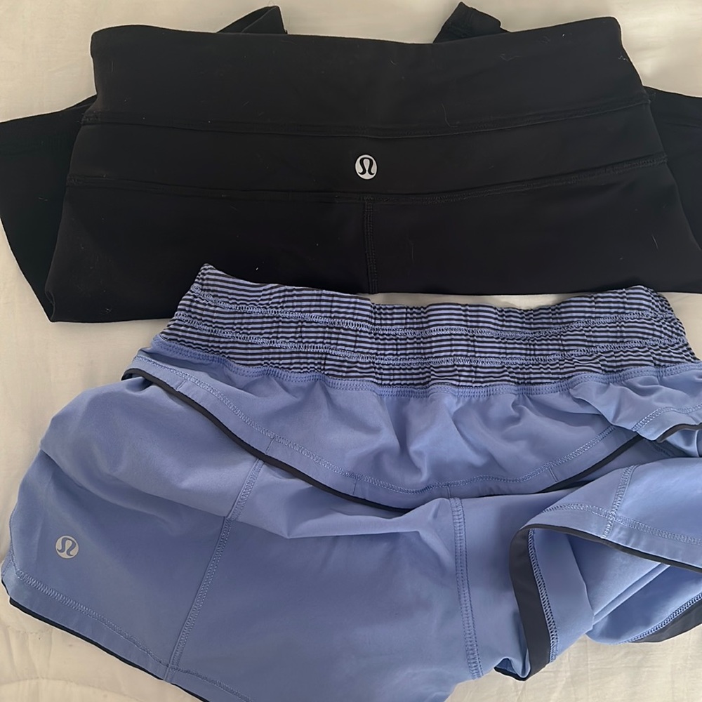 Lululemon shorts and spandex set